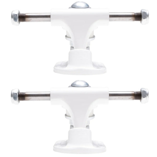 The Heated Wheel Polarizer Trucks Mini White 4.5"