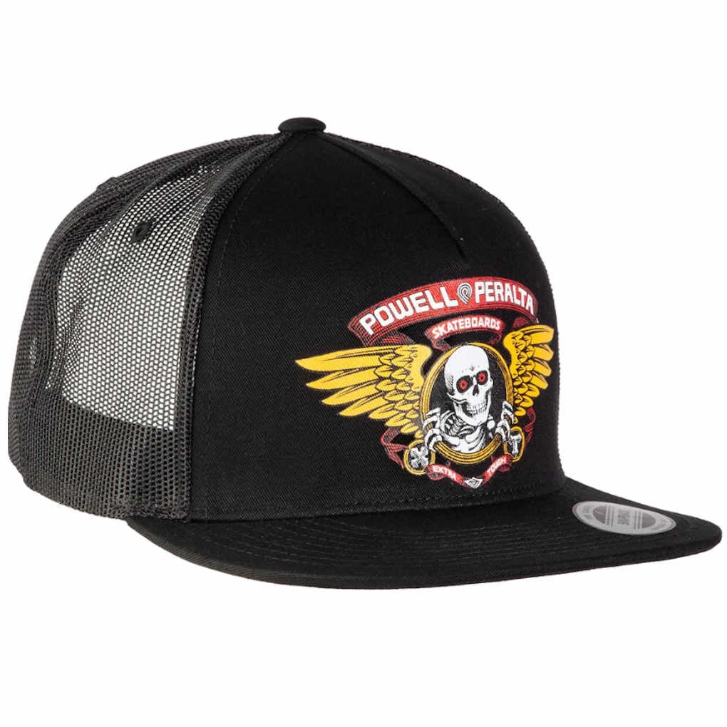 Powell Peralta Winged Ripper Mesh Snapback Black