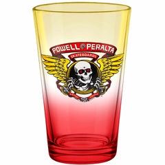 Powell Peralta Pint Glass Winged Ripper Yellow Red Fade
