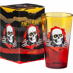 Powell Peralta Pint Glass Ripper Yellow Red Fade