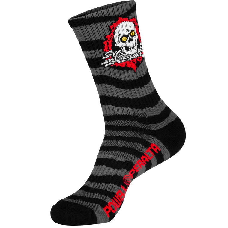 Powell Peralta Socks Ripper Stripes Charcoal Black