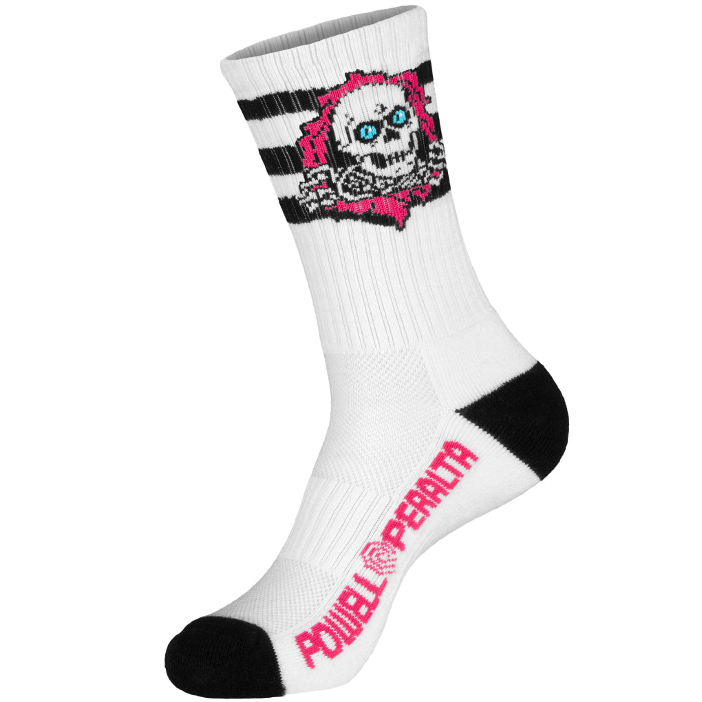 Powell Peralta Socks Ripper Stripes Pink Black White