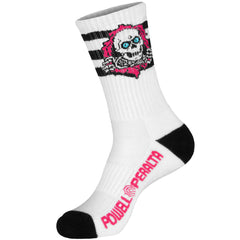 Powell Peralta Socks Ripper Stripes Pink Black White