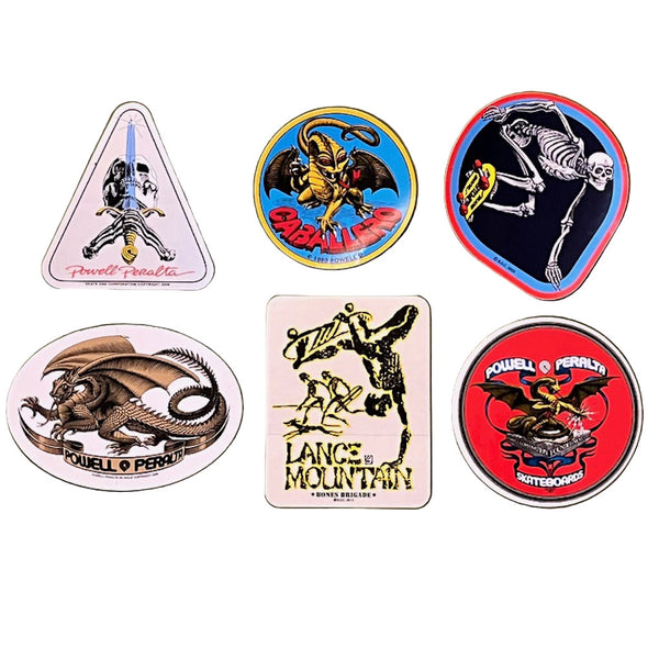 6 Assorted Powell Peralta Sticker Six Pack