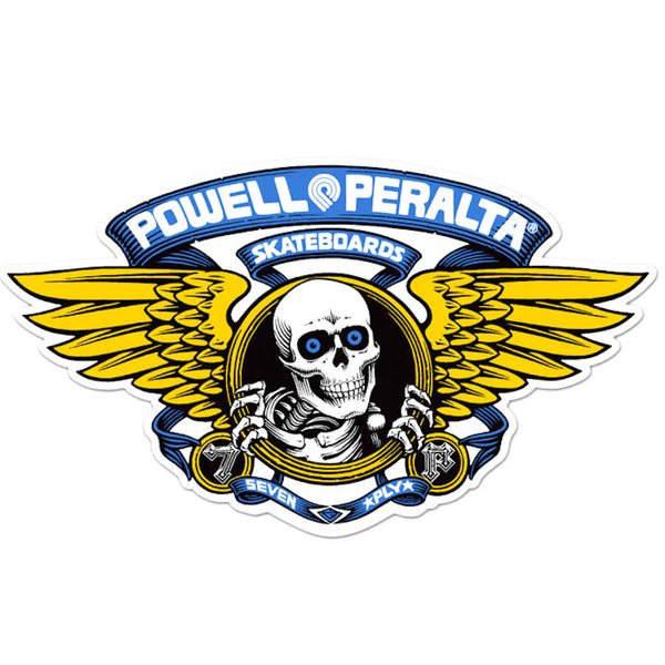 Powell Peralta Sticker Winged Ripper Die Cut Blue 5"