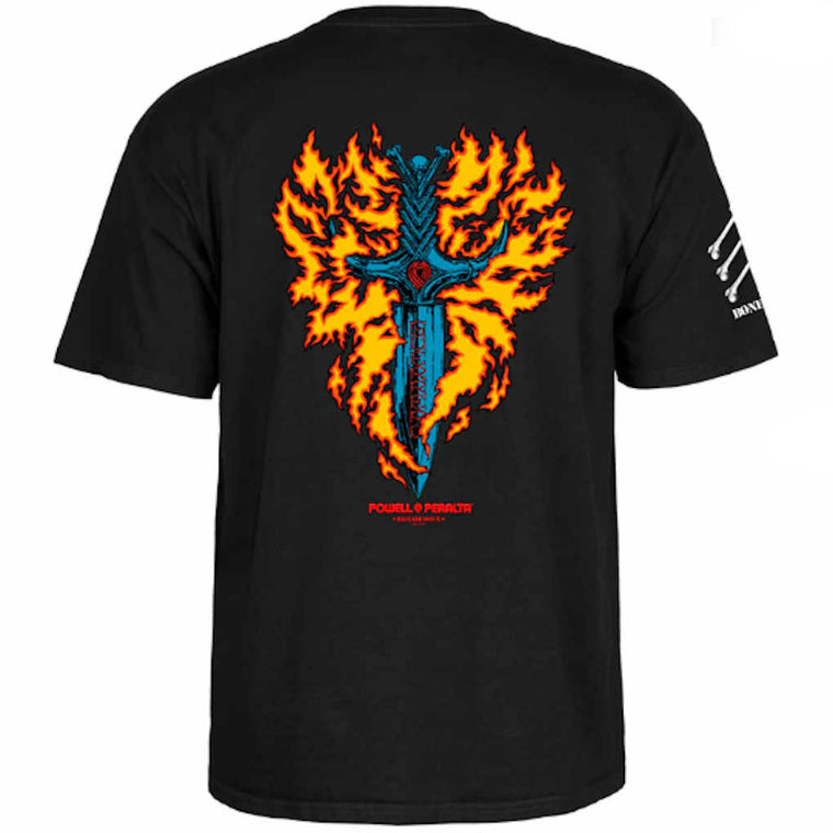 Powell Peralta Bones Brigade Guerrero Tee Black Medium ONLY