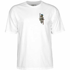 Powell Peralta Corrigan Chess Skulls Tee White