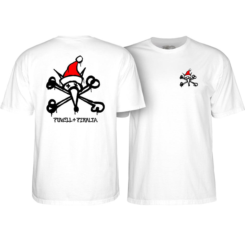 Powell Peralta Rat Bones Holiday Tee White Medium ONLY