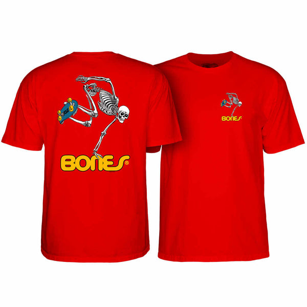 Youth Powell Peralta Skateboarding Skeleton Tee Red