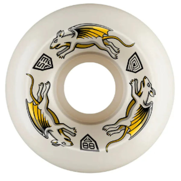 Powell Peralta Dragon Formula Nano Rats 88A 53mm White
