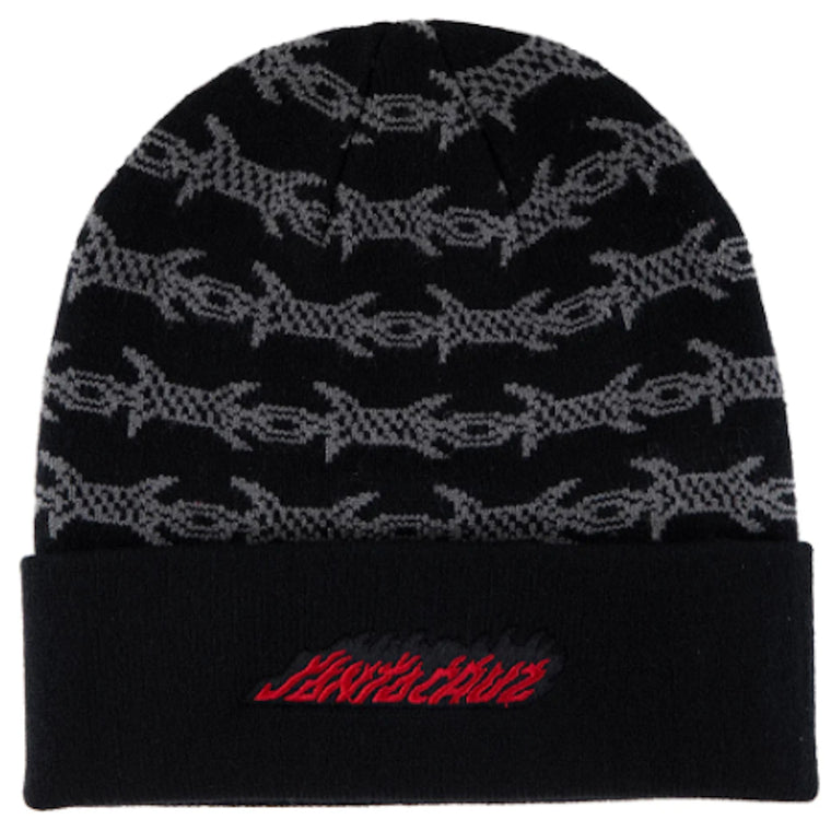 Santa Cruz Wired Flame Dot Beanie Black