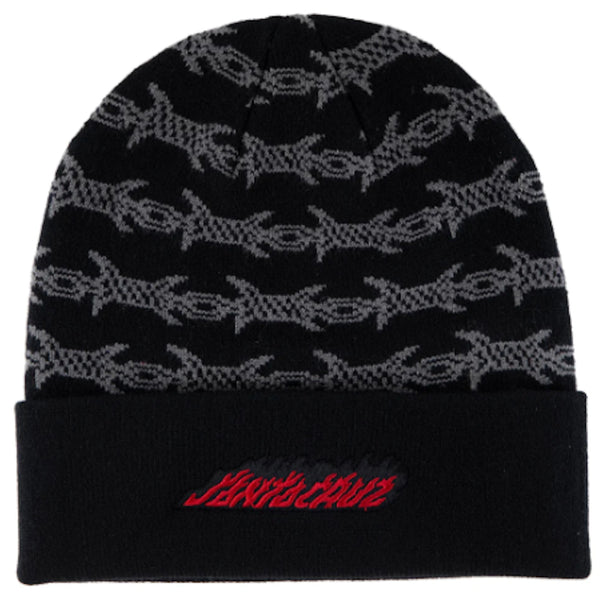 Santa Cruz Wired Flame Dot Beanie Black