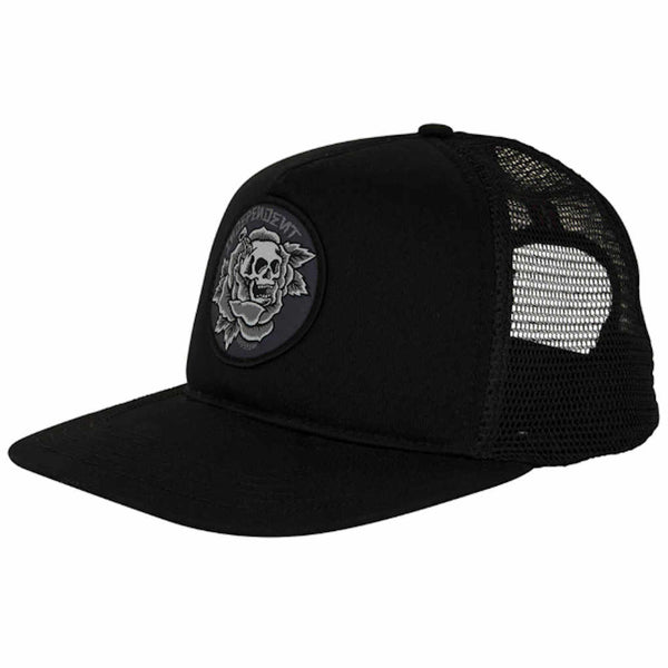 Independent Snapback Trucker Dressen Skull Rose Black