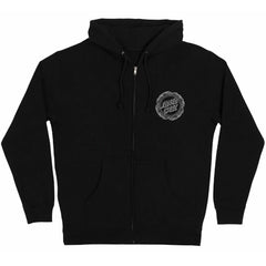 Santa Cruz Flame Ringed Dot Zip hoodie Black