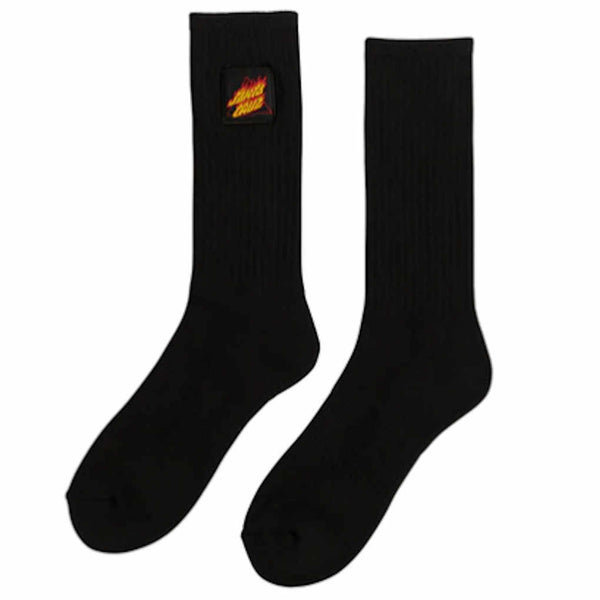 Santa Cruz Socks Flamed Not A Dot Black