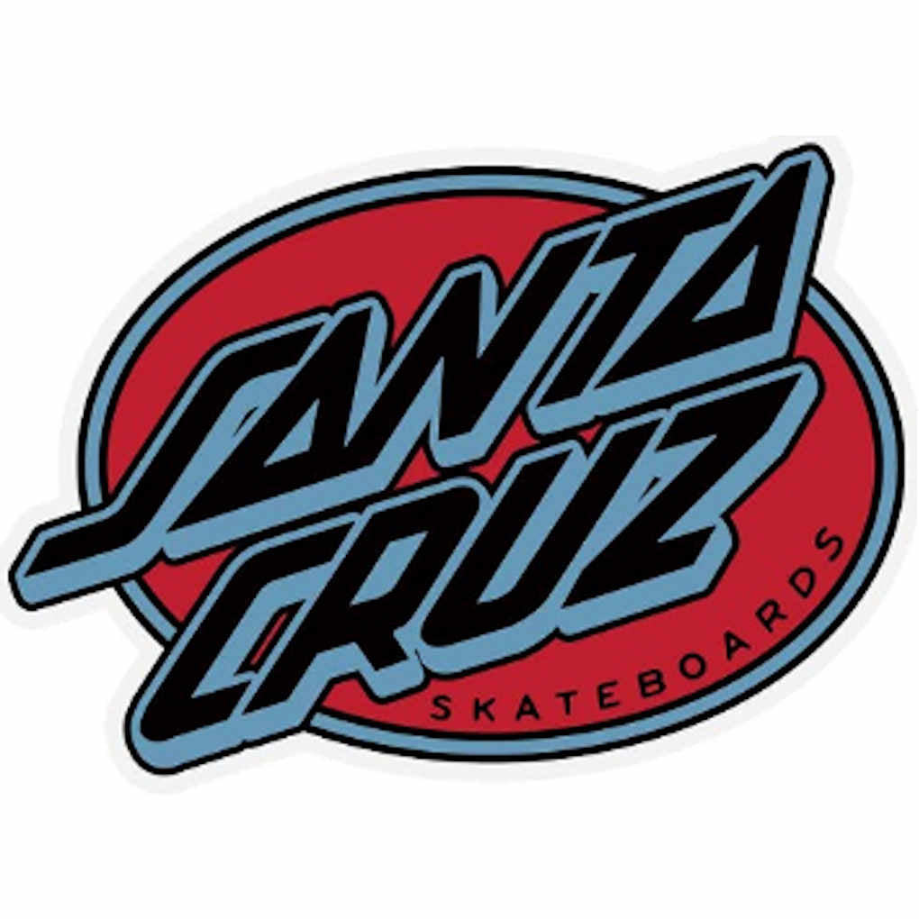 Santa Cruz Oval Outline Dot Sticker