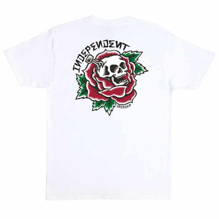 Santa Cruz Dressen Skull Rose Tee White