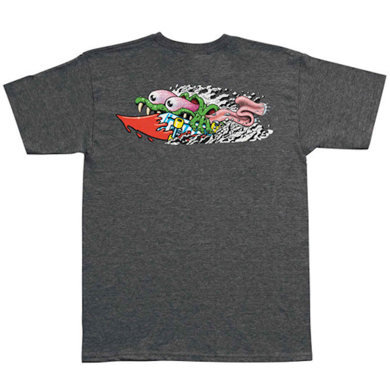 Santa Cruz Concrete Slasher Tee Dark Grey Medium ONLY