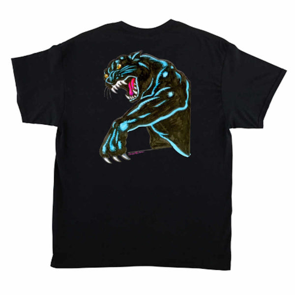 Santa Cruz Natas Sketch Panther Tee Black