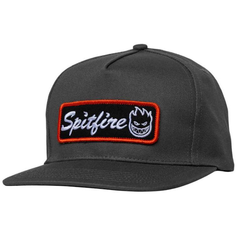 Spitfire Courier Patch Snapback Charcoal Black