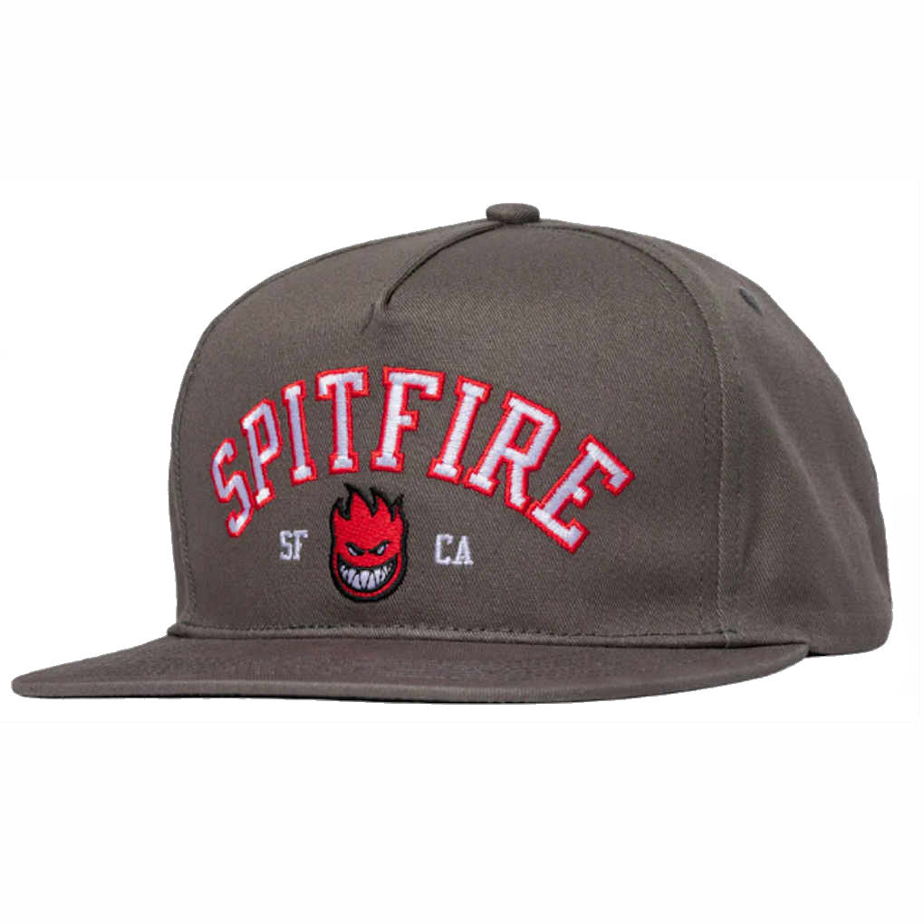 Spitfire Team Bighead Snapback Charcoal Red