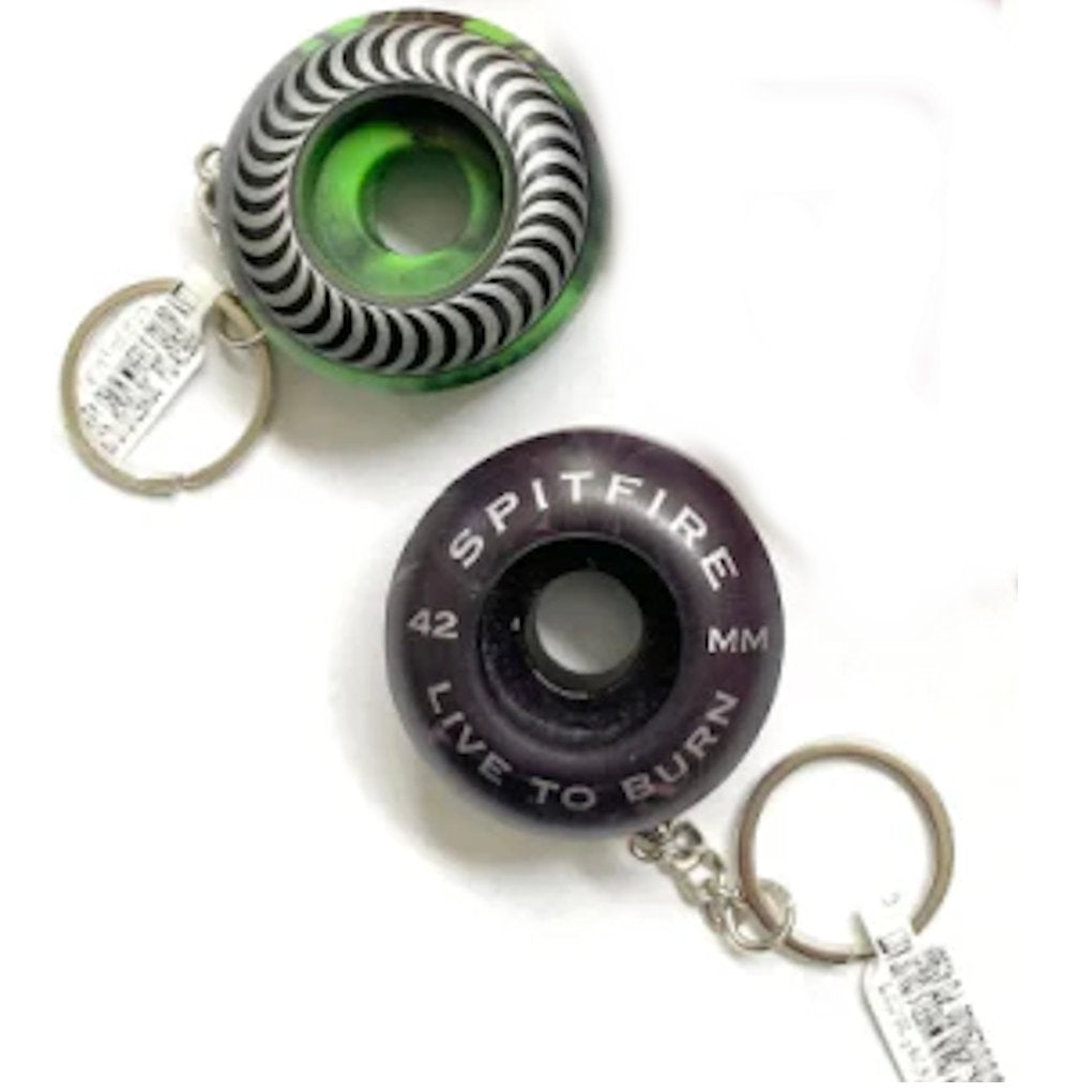 Spitfire Mini Wheel Keychain Black Swirl