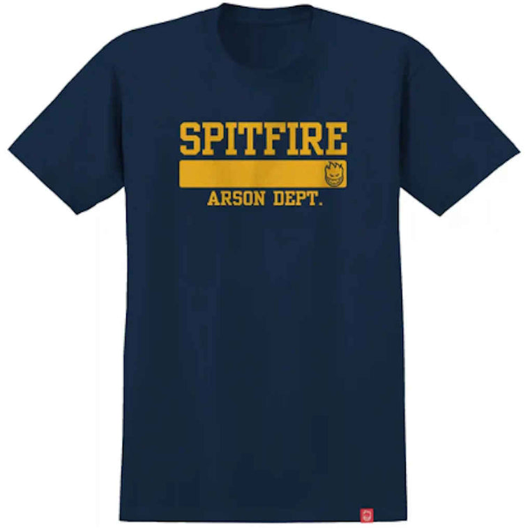 Spitfire Arson Dept Tee Navy Gold