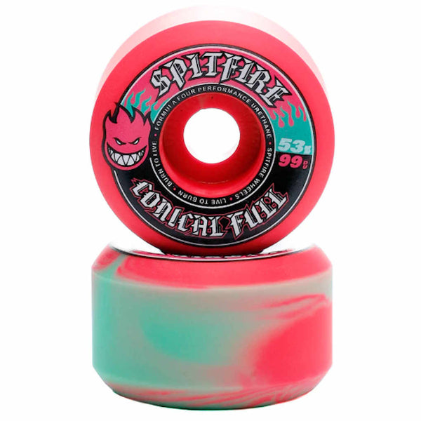 Spitfire Wheels F4 Full Conical 99A 53mm Pink Swirl