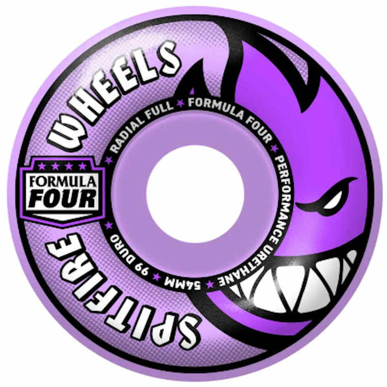 Spitfire Wheels F4 Full Radial 99A 54mm Purple