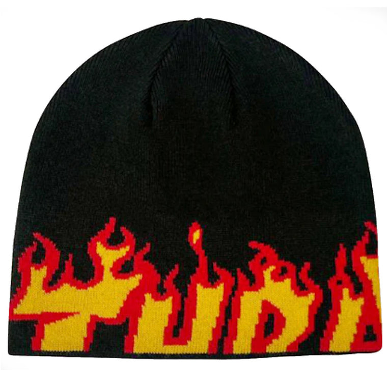 Thrasher Flame Skully Beanie Black