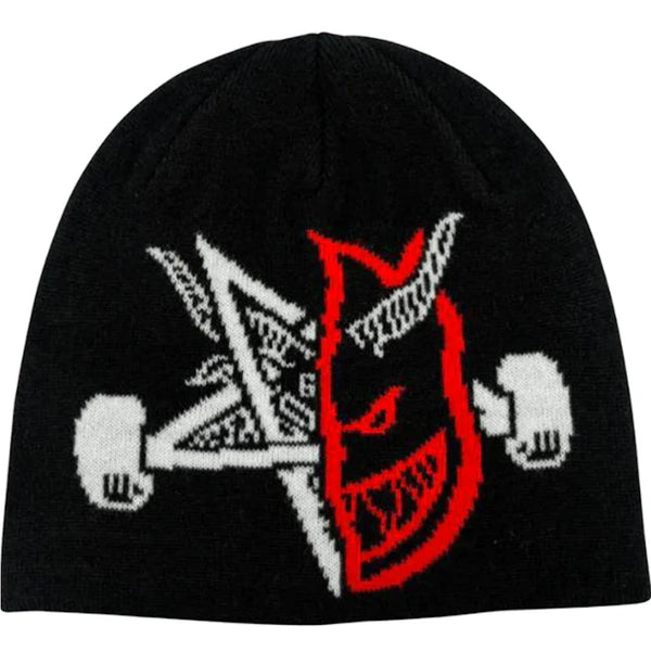 Thrasher X Spitfire Thrash & Burn Skully Beanie Black