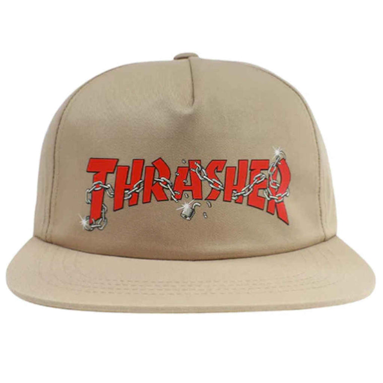 Thrasher Chains Snapback Khaki