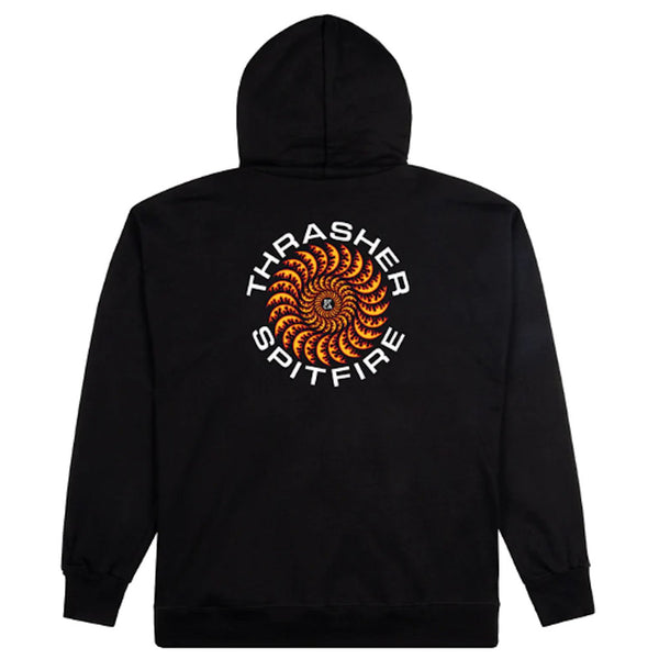 Thrasher Spitfire Classic Swirl Hoodie Black