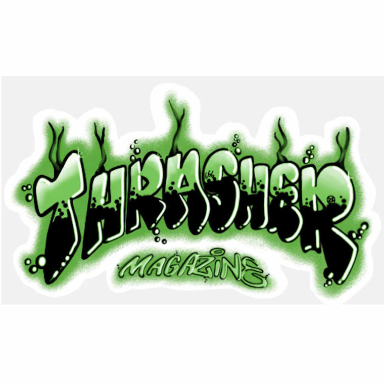 Thrasher Airbrush Sticker Green