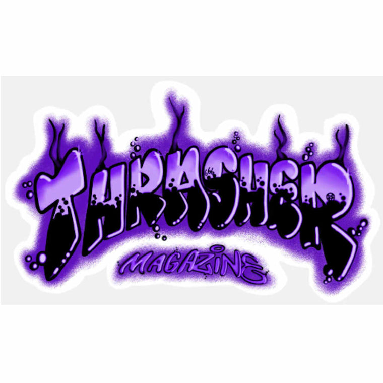 Thrasher Airbrush Sticker Purple