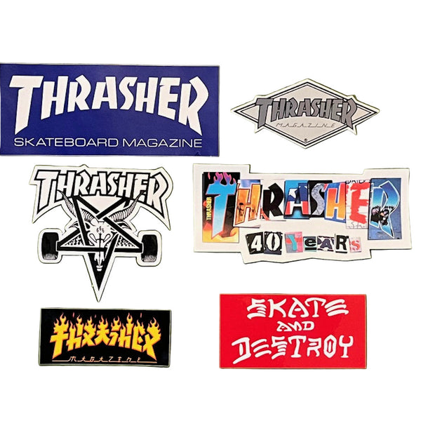 6 Assorted Thrasher Sticker Six Pack