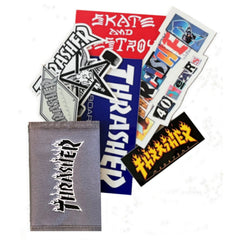 Thrasher Wallet Grey & Sticker Gift Pack