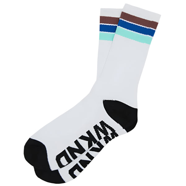 WKND Stripe Socks White Brown