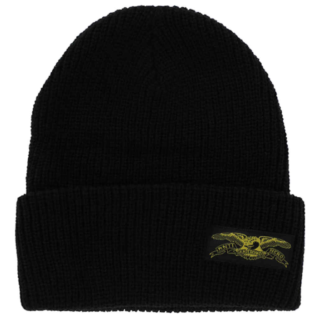 Anti Hero Stock Eagle Label Cuff Beanie Black