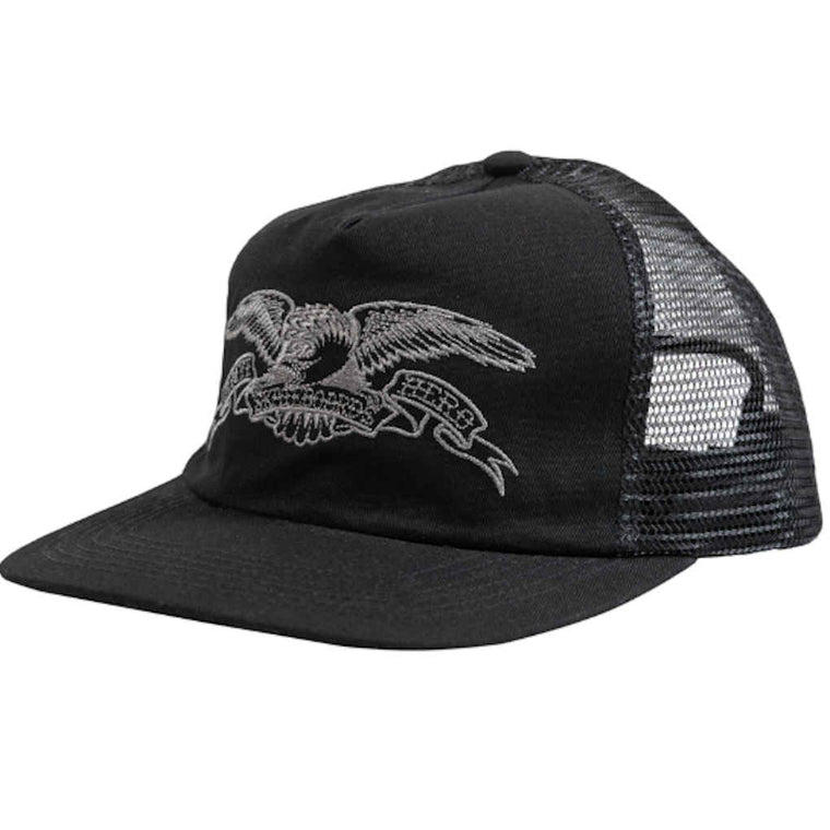 Anti Hero Basic Eagle Embroidered Snapback Black Charcoal