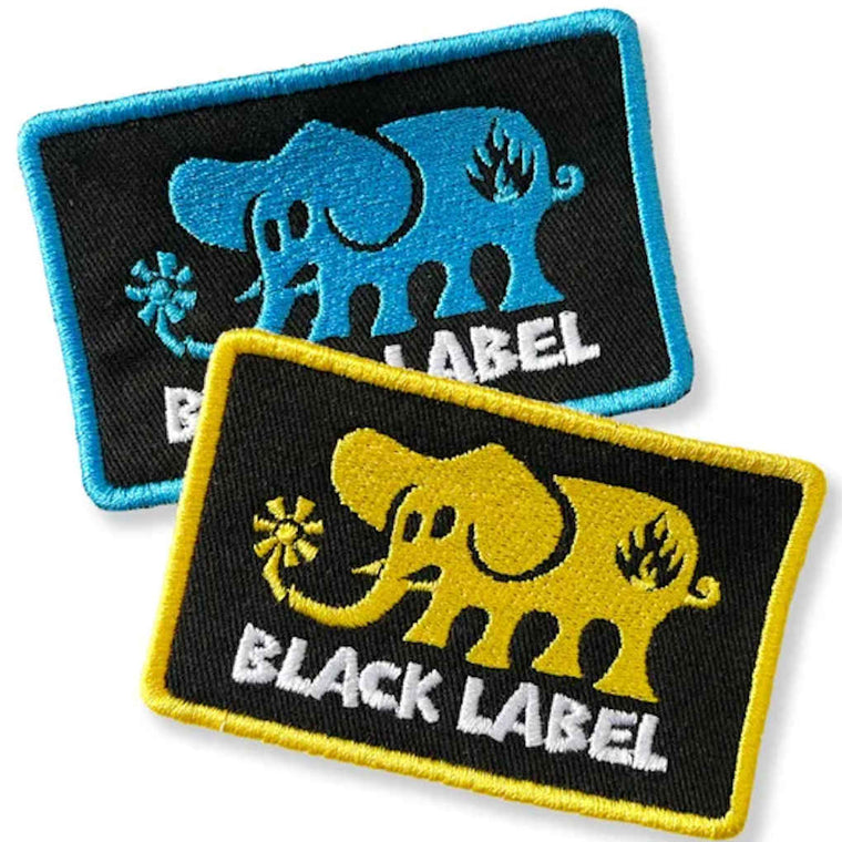 Black Label Patch Elephant Yellow