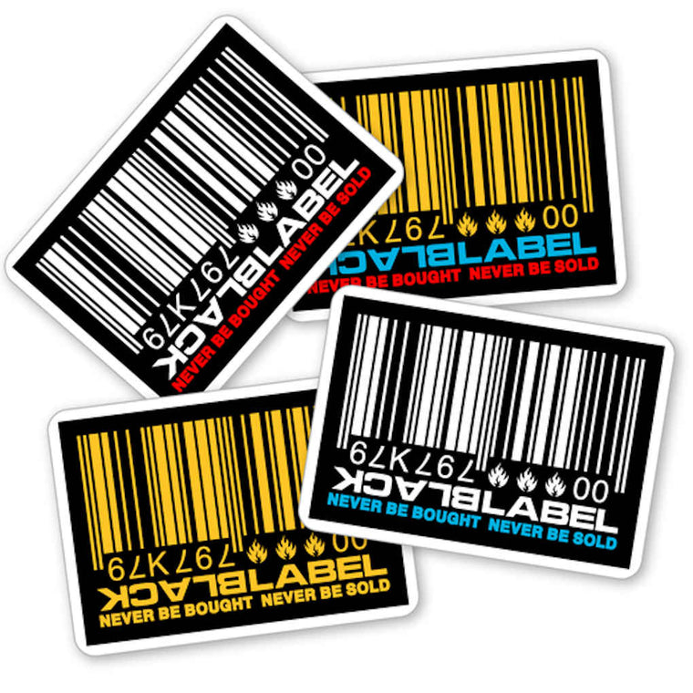 Black Label Sticker Barcode