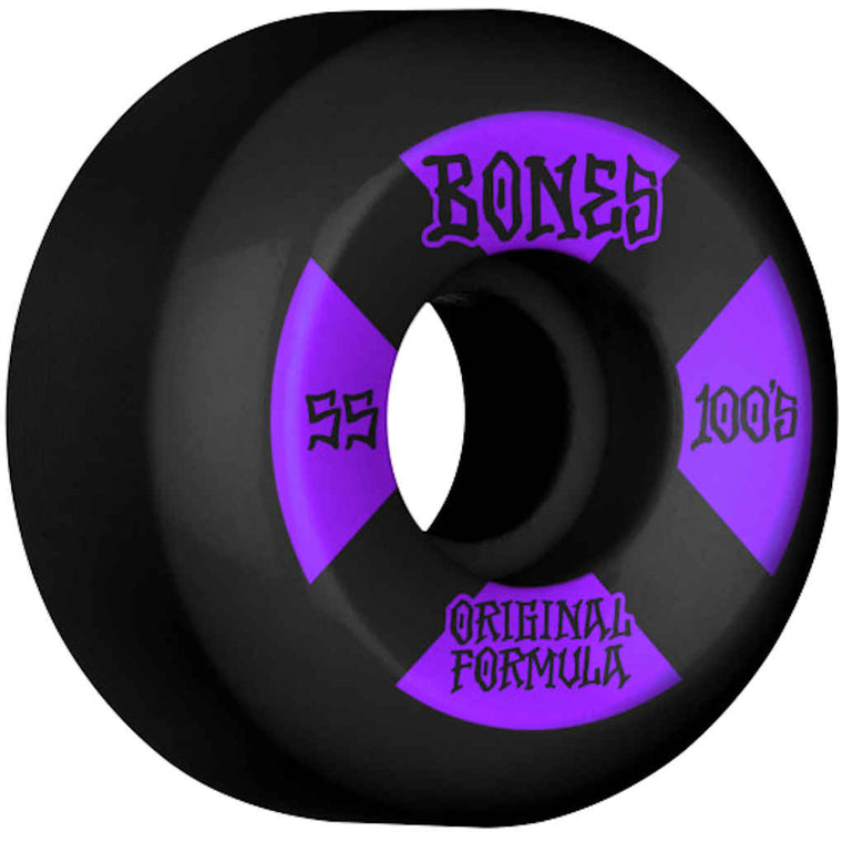 Bones Wheels 100's #4 Sidecuts V5 100A 55mm Black