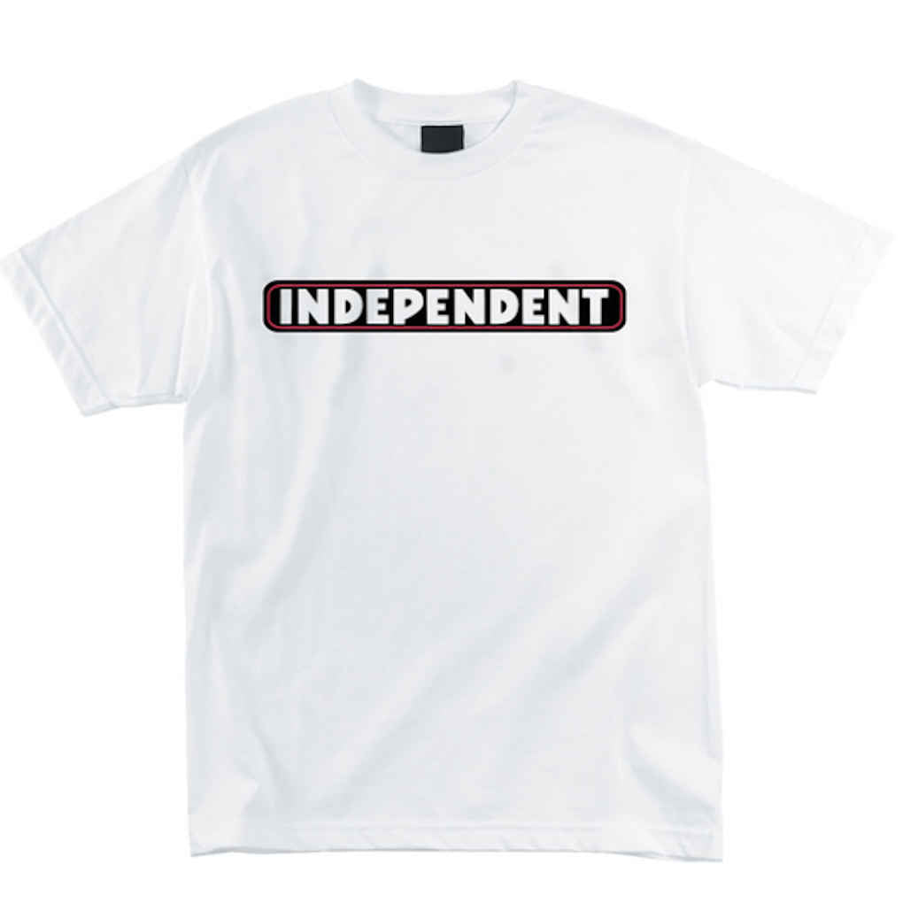 Independent Bar Logo Tee White Medium ONLY