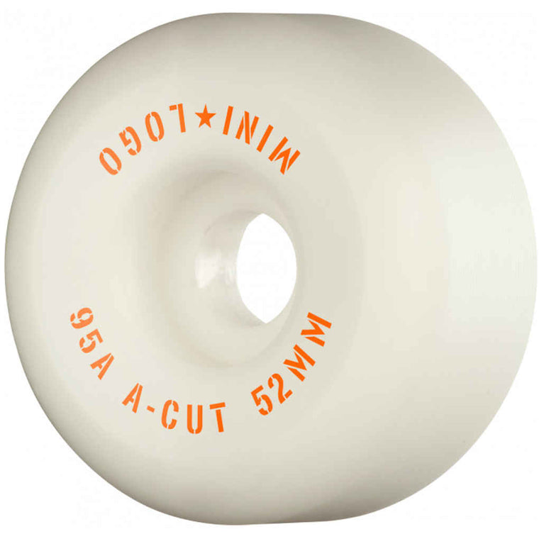 Mini Logo Wheels A-Cut 95A 52mm White