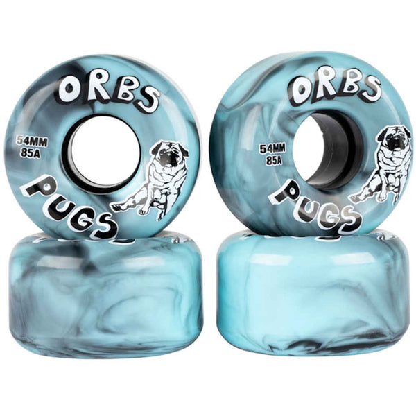 Orbs Wheels Pugs 85A 54mm Black Blue Swirl