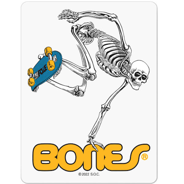 Powell Peralta Sticker Skateboarding Skeleton Clear