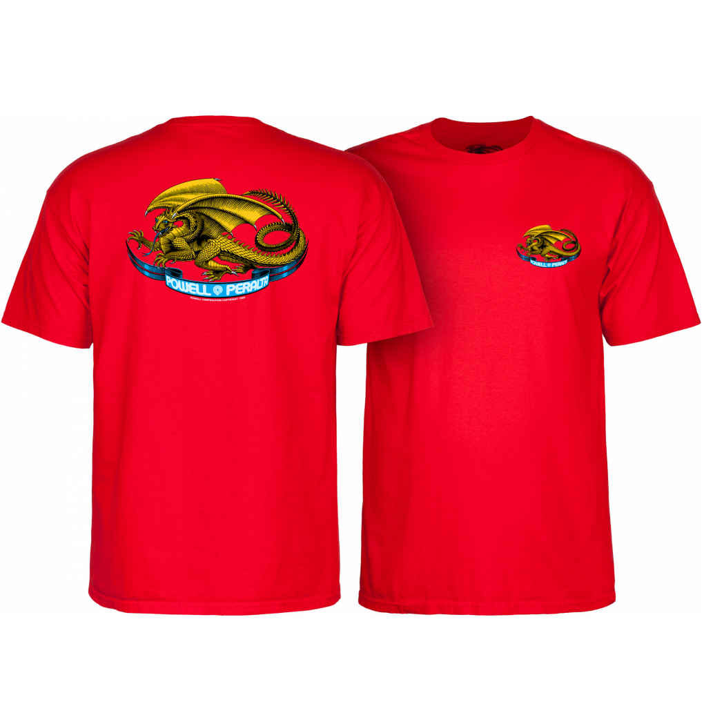 Youth Powell Peralta Oval Dragon Tee Red