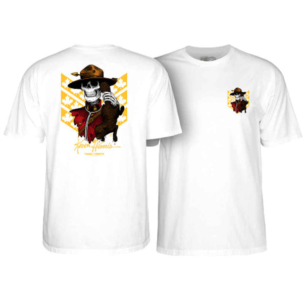 Powell Peralta Harris Mountie White Tee Small ONLY