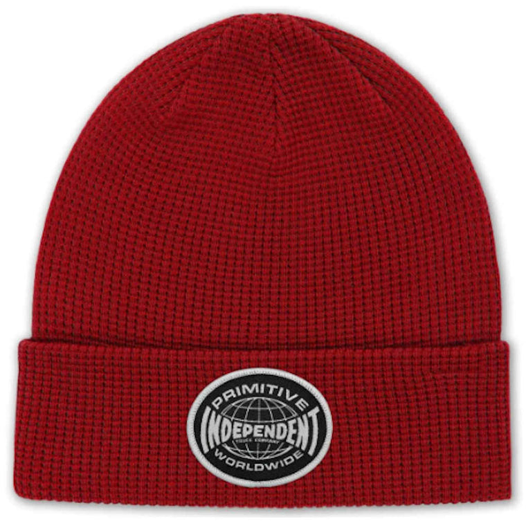 Primitive Independent Global Waffle Beanie Red
